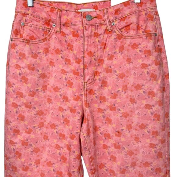 Urban Outfitters Pink Floral Flare Jeans size 30 but fits like 19 - Picture 4 of 9